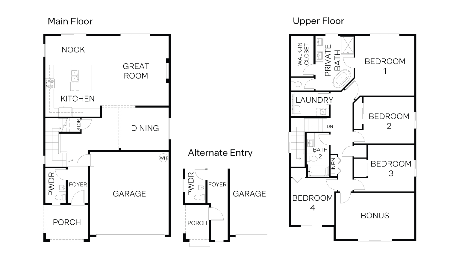 Floor Plan in Remington East Snohomish, WA D.R. Horton