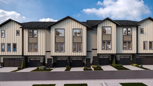 Seven unit townhome building at Cathcart Crossing