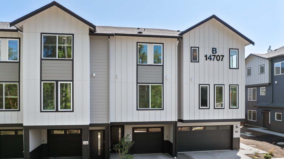 Exterior view of Bennett townhome model