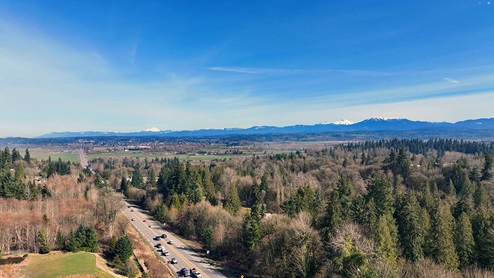 Aerial view of Cathcart area located just south of Downtown Snohomish Washington