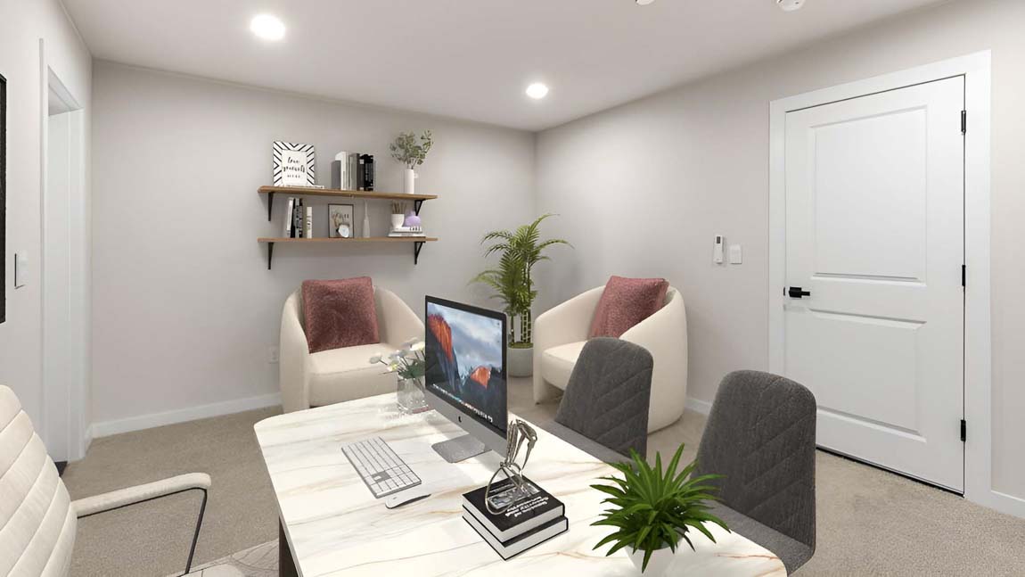Bennett floor plan flex space shown as a home office
