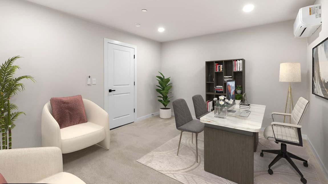 View of 2nd door inside the Bennett floor plan flex space