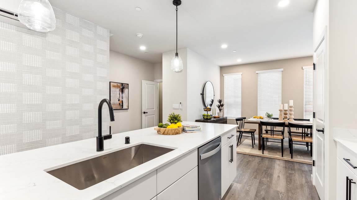 Spacious dining room in Addison ﬂoor plan at Nolan Square