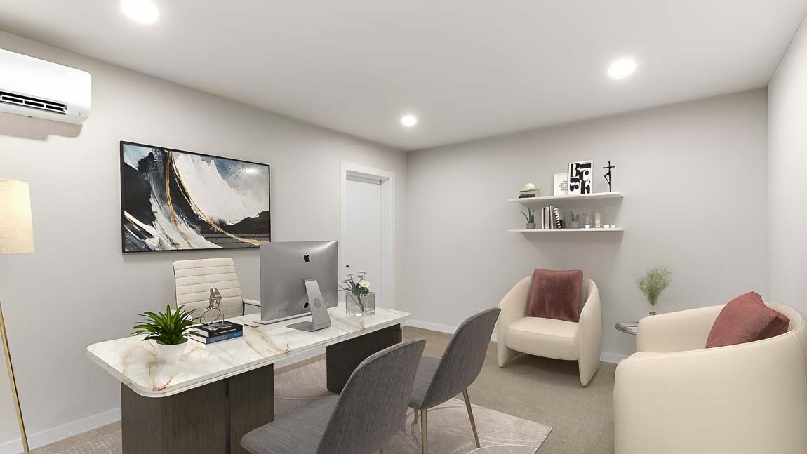 Bennett floor plan flex space shown as a home office