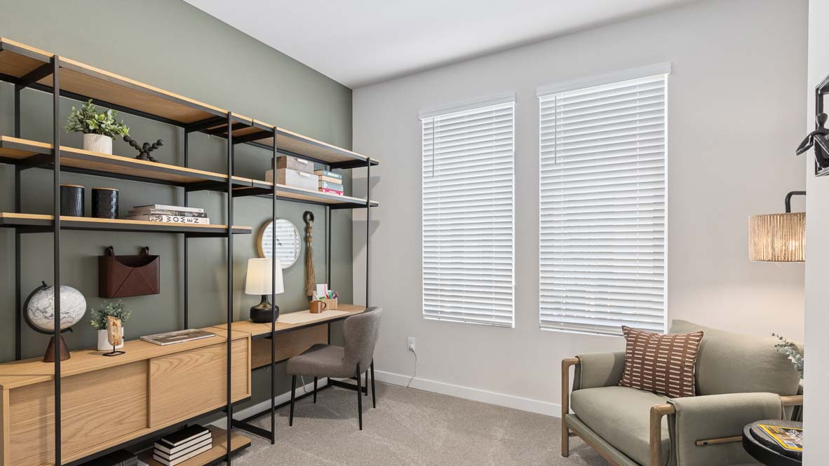 Spacious bright kitchen with ample storage