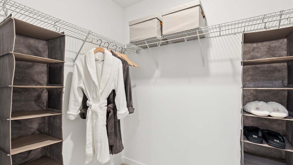 Large walk-in closet for the primary bedroom