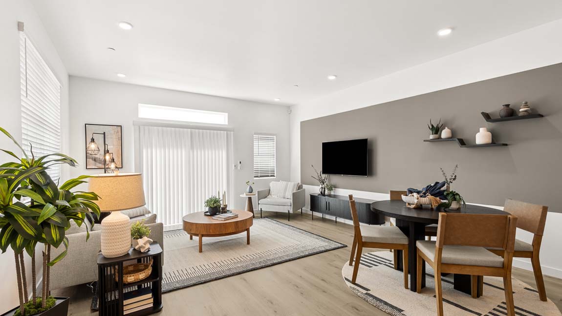 Dining and Living spaces flow seamlessly together