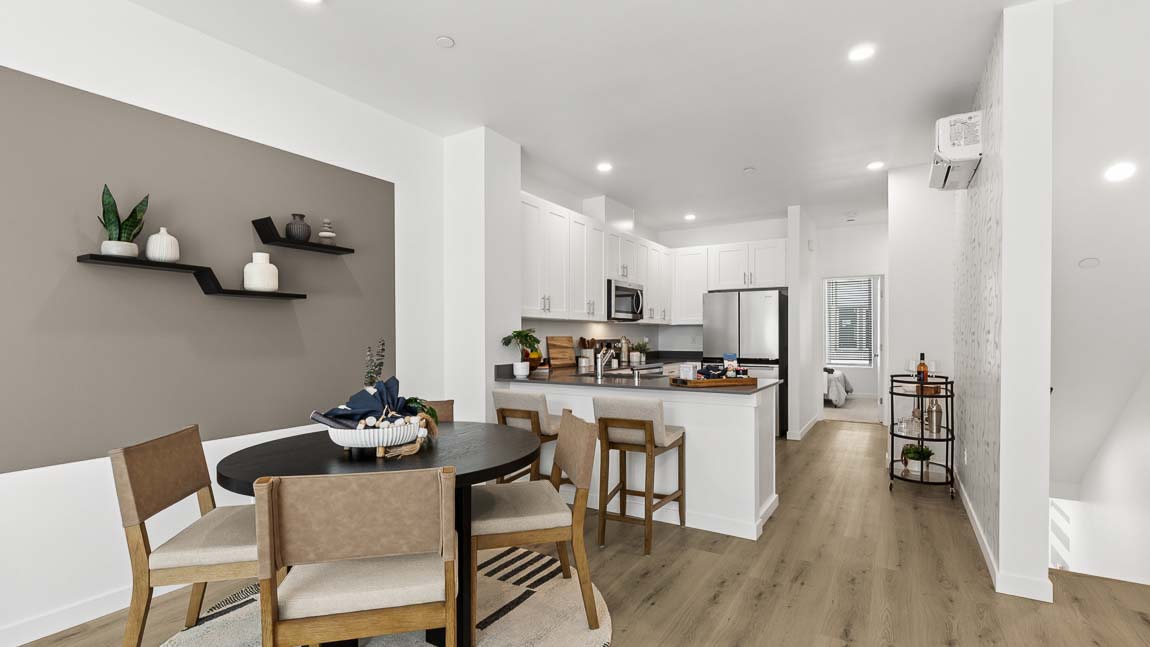 Gorgeous open-concept dining and kitchen to greet you in the Capri floor plan