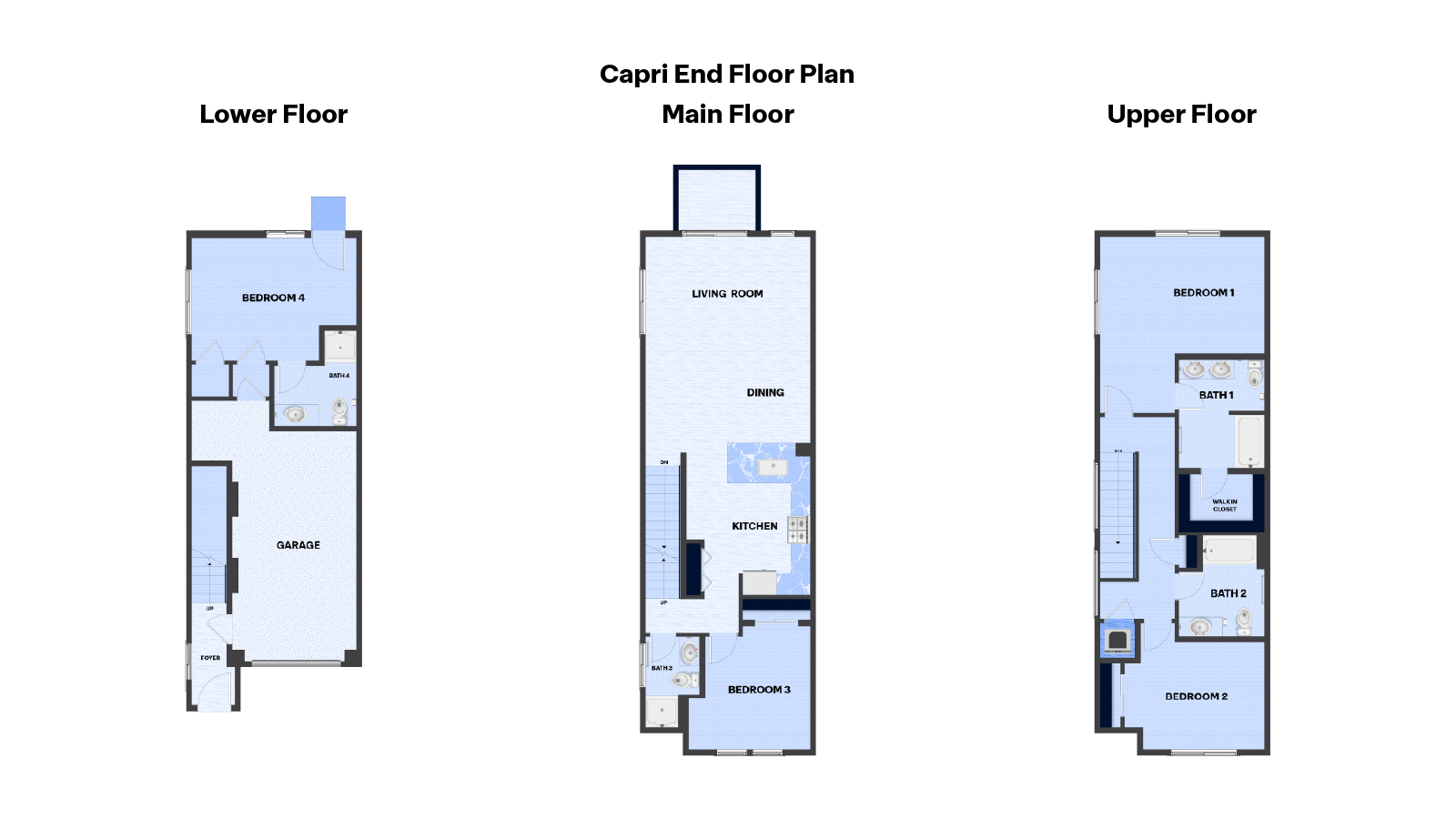Floor plan of Capri End Unit