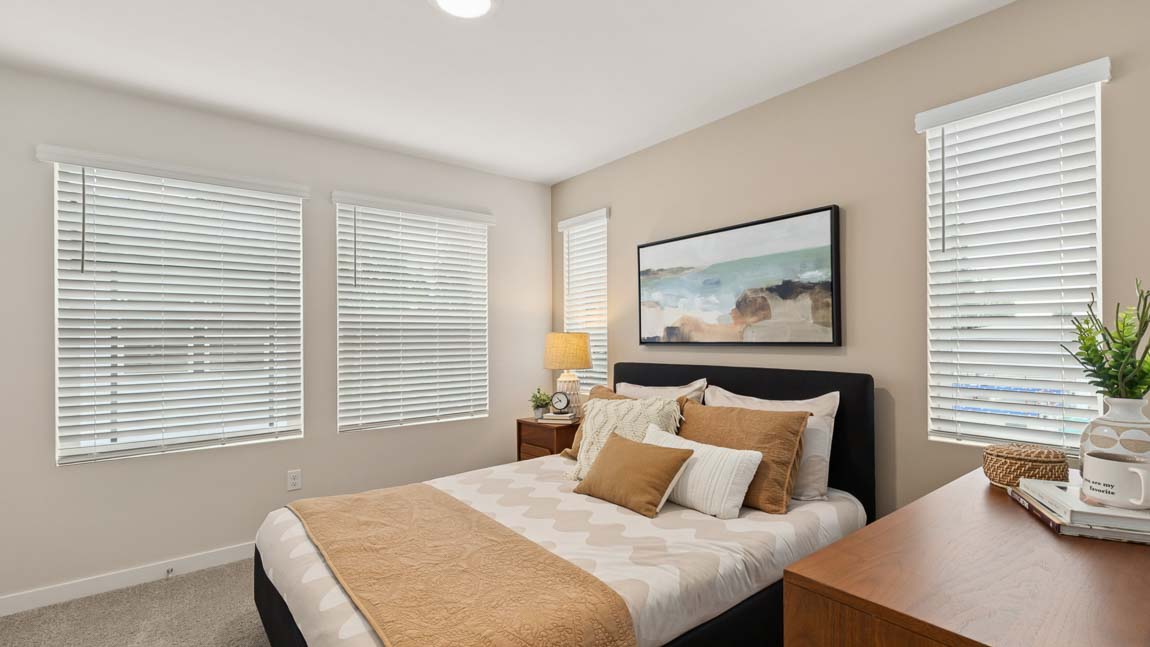 Bedroom 2 staged as a guest room