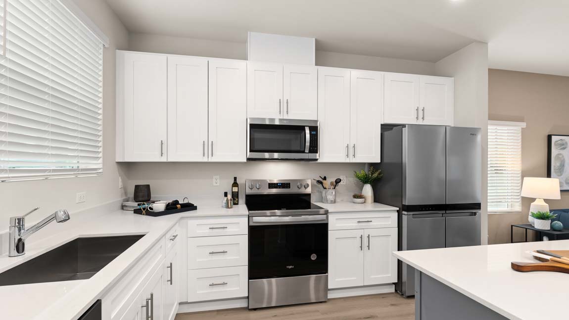 Stainless steel appliances in this gorgeous kitchen