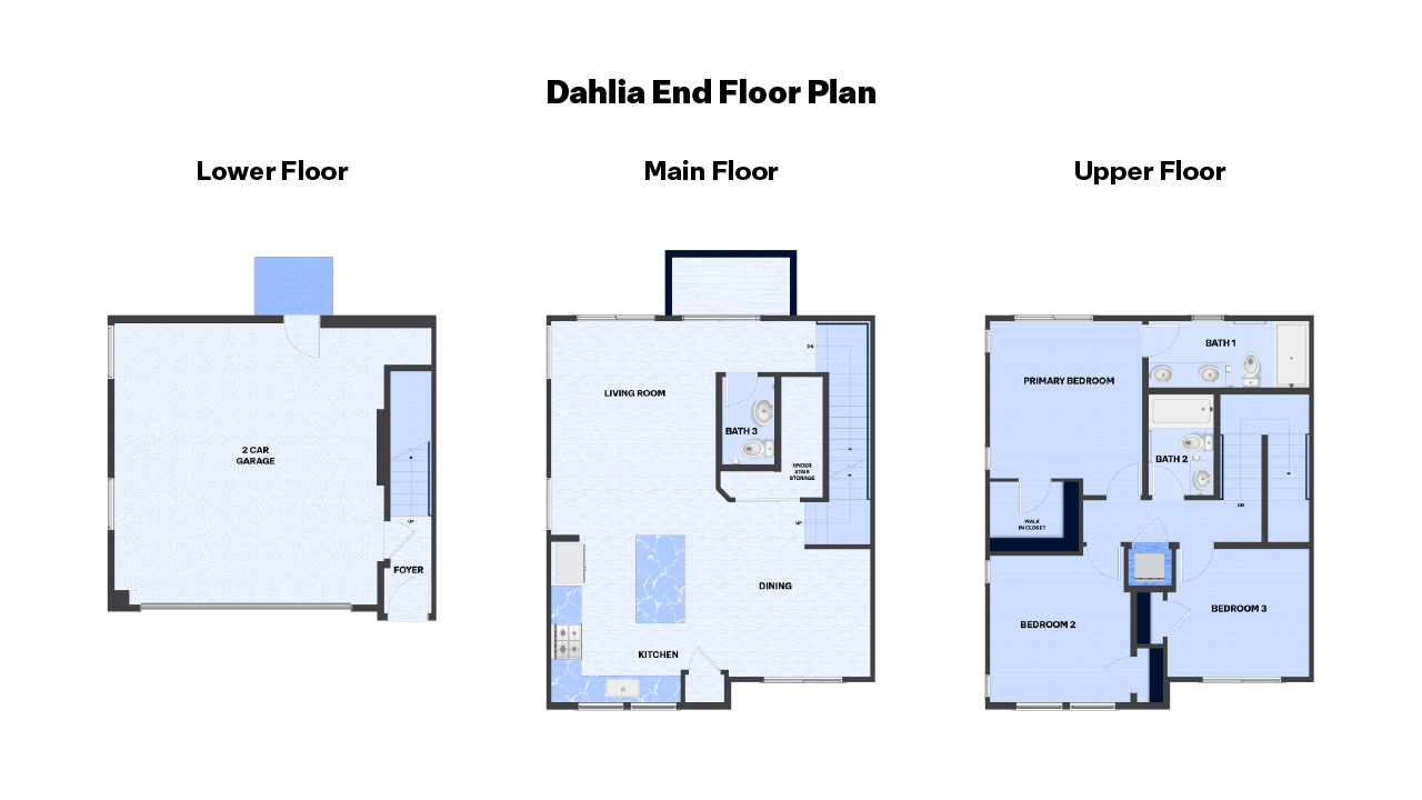 Dahlia End unit floor plan