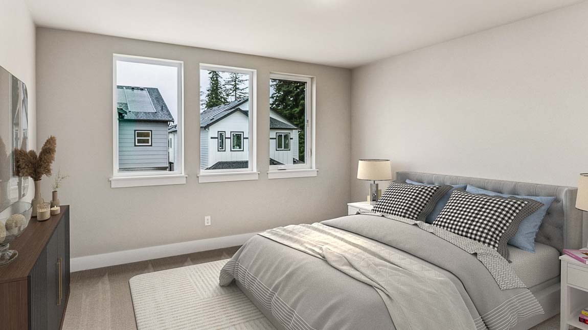 Bedroom 3 with ample space and natural light