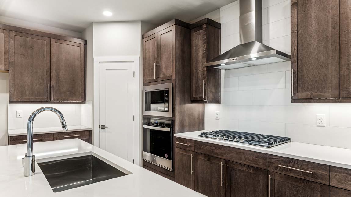 Alternate view of kitchen featuring stainless steel appliances