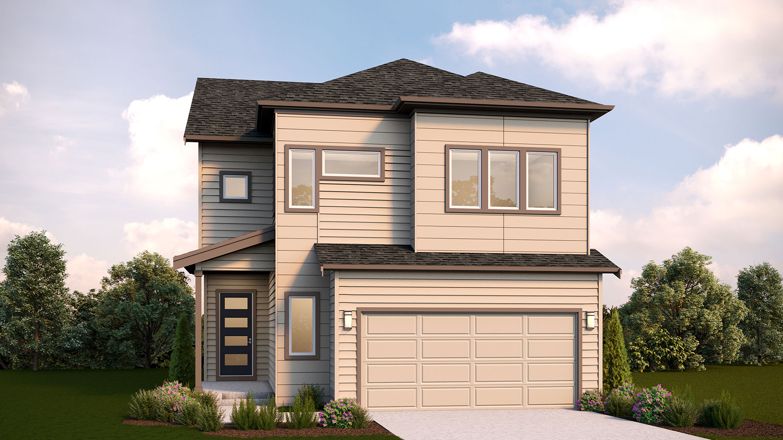 Exterior of Rainier C home at Amara Grove