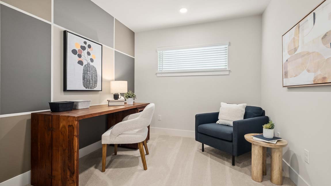 Tech room or office space connected to loft area