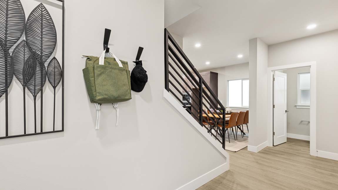 Entry showing access to staircase to upper floor with large Entry closet