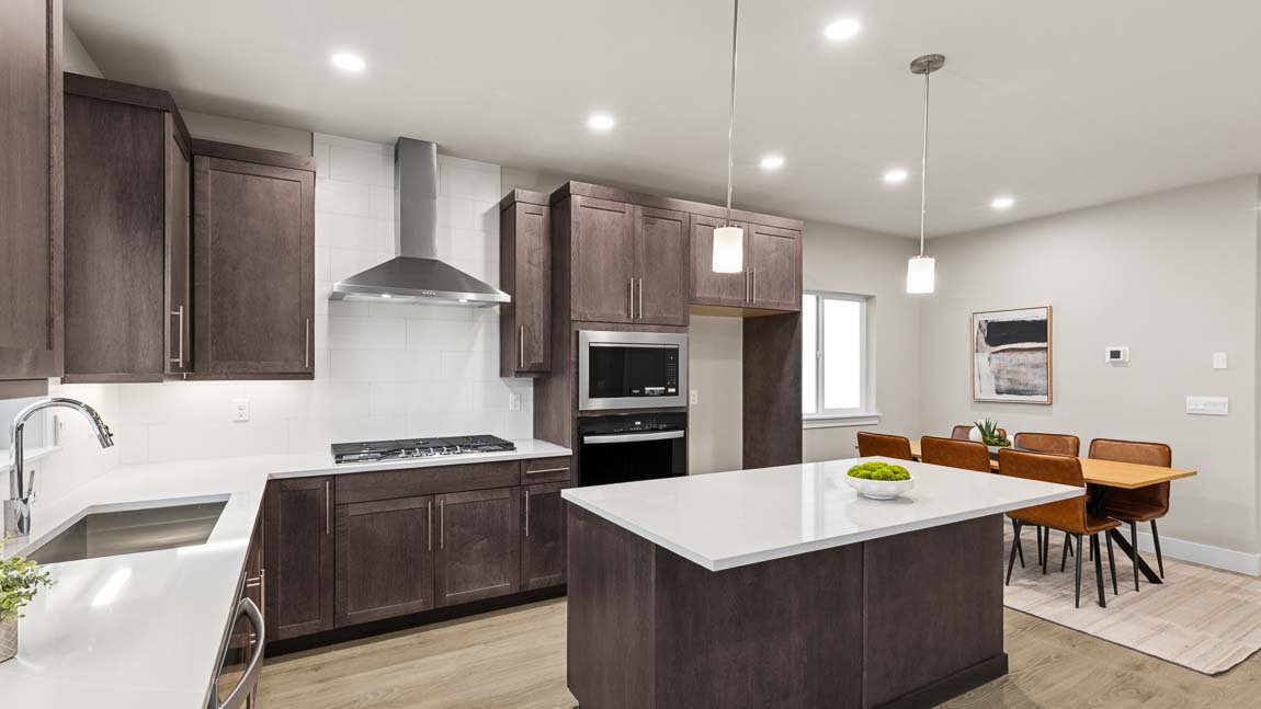 Kitchen and dining nook space