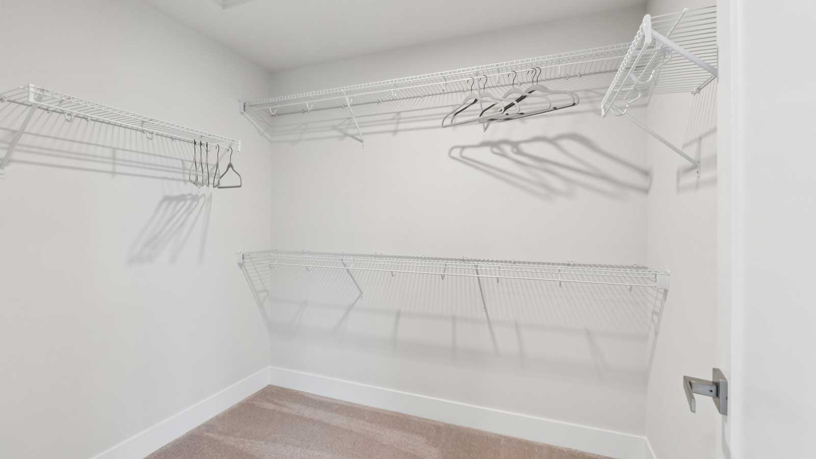 Primary bedrooms walk in closet