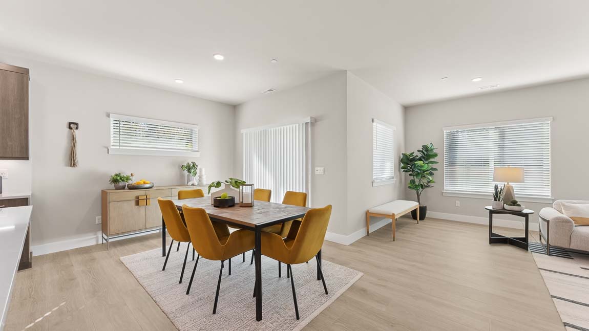 Kimball floor plan dining area with access to covered patio