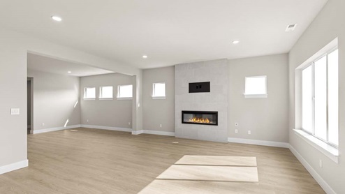 Open concept living and dining