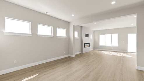 Dining and living spaces
