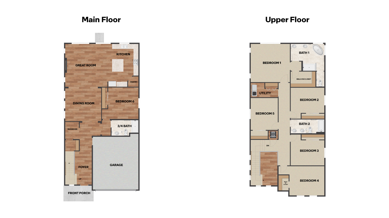 Columbia floor plan at Birch