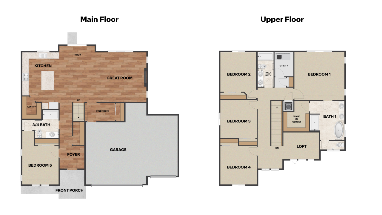 Baker B floor plan at Birch