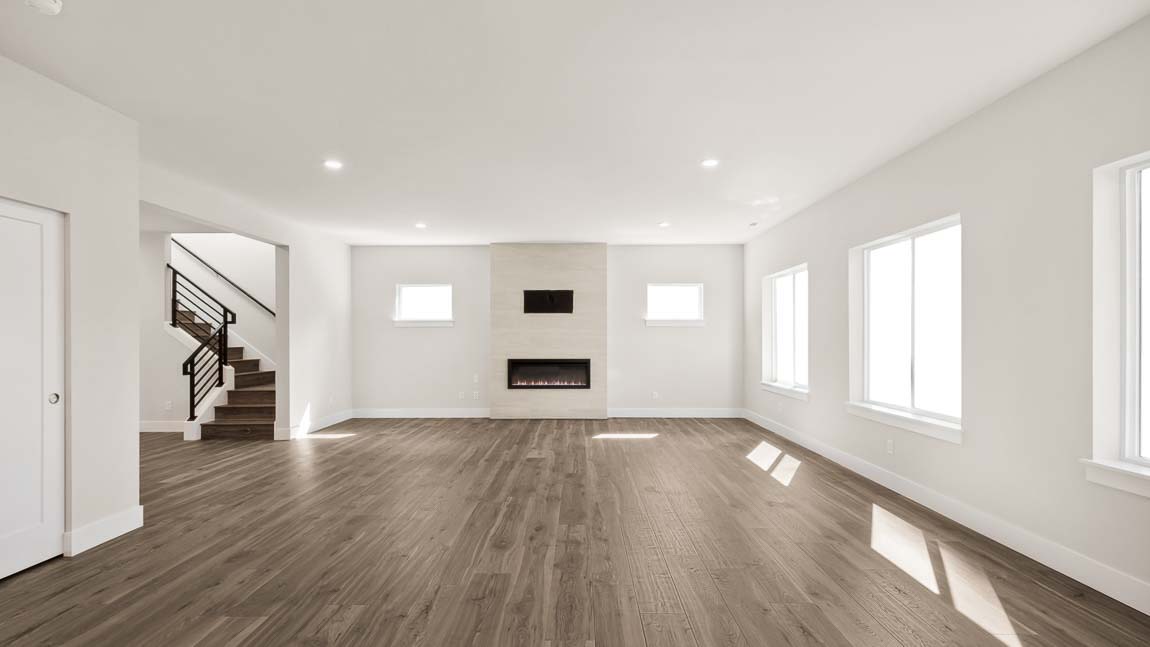 Expansive dining and living room