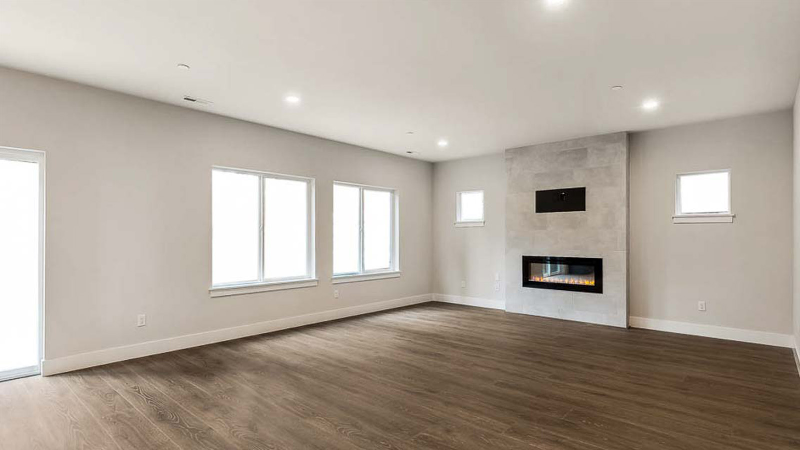 open concept living and dining