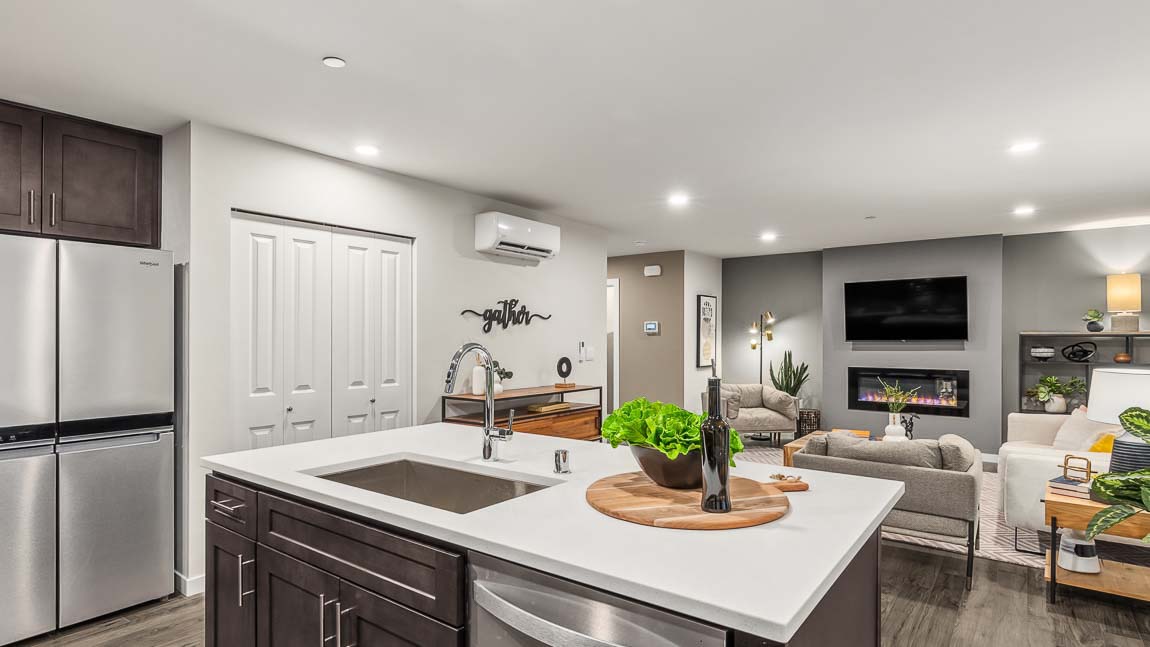 Thelon kitchen and living space