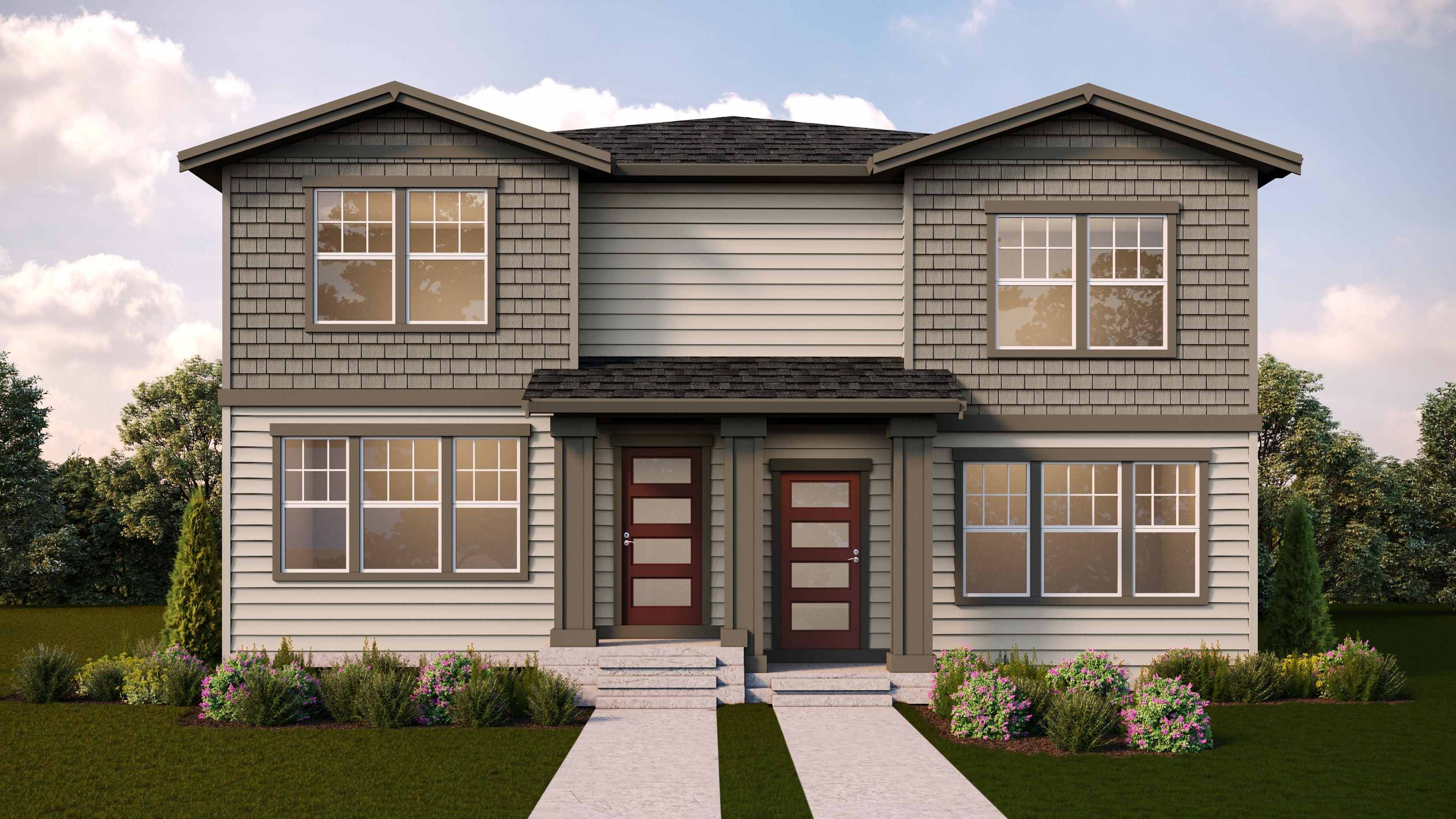 Digby Duplex floor plan, elevation B