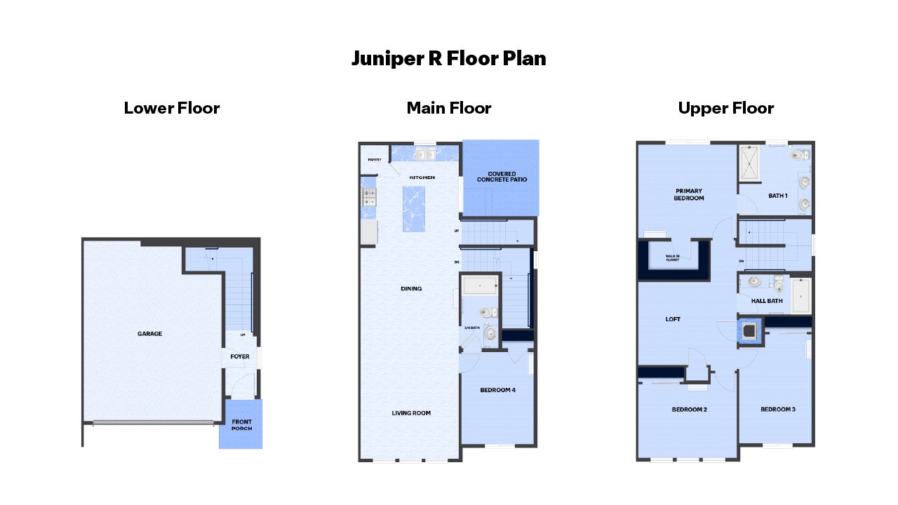 Floor plan for Juniper Right unit