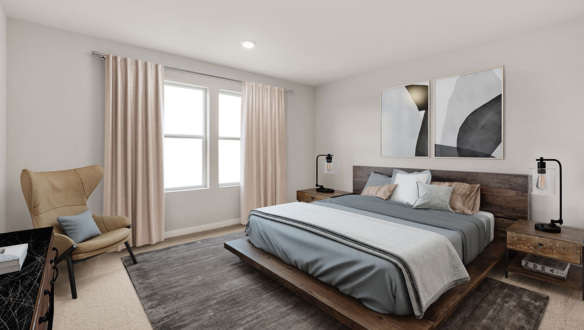 Primary Bedroom suite on upper level