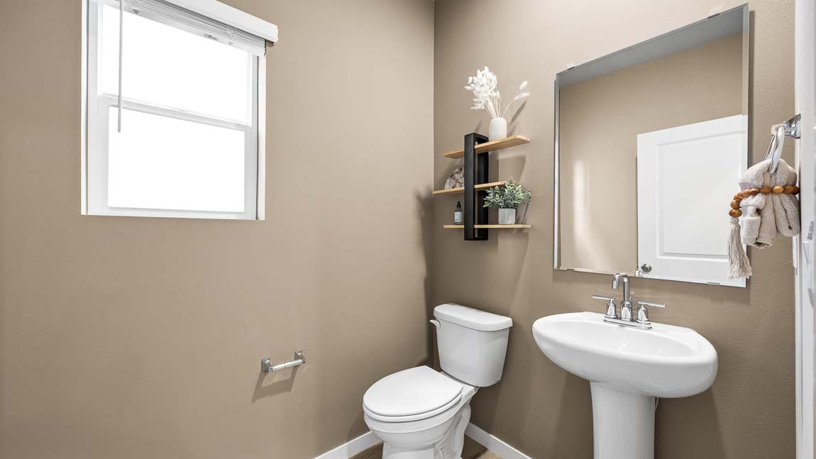 Powder bathroom on main level
