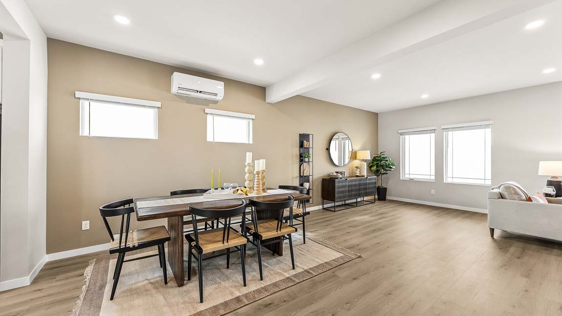 Very large living room and dining with lots of natural light