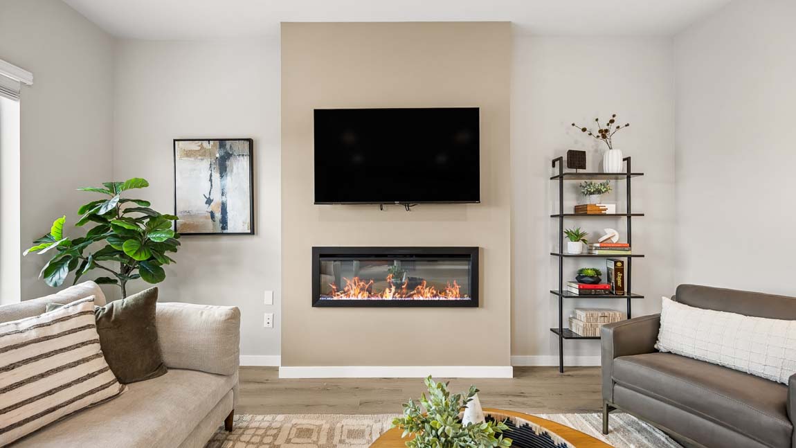 Alternate view and close up of the living room