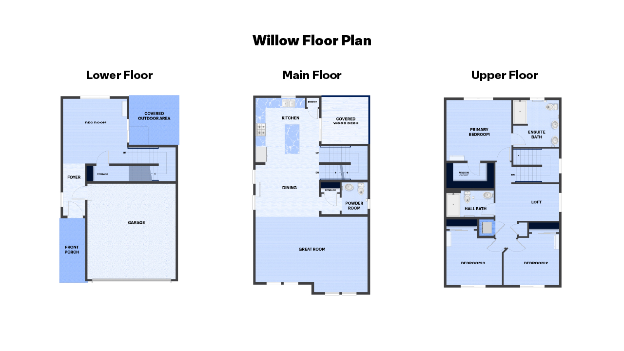 floor plan for Willow at Ashton Park