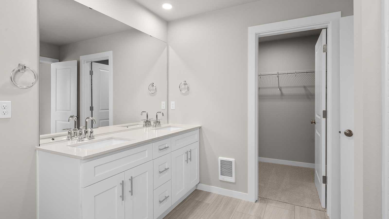 Primary bathroom with 2 sink vanity