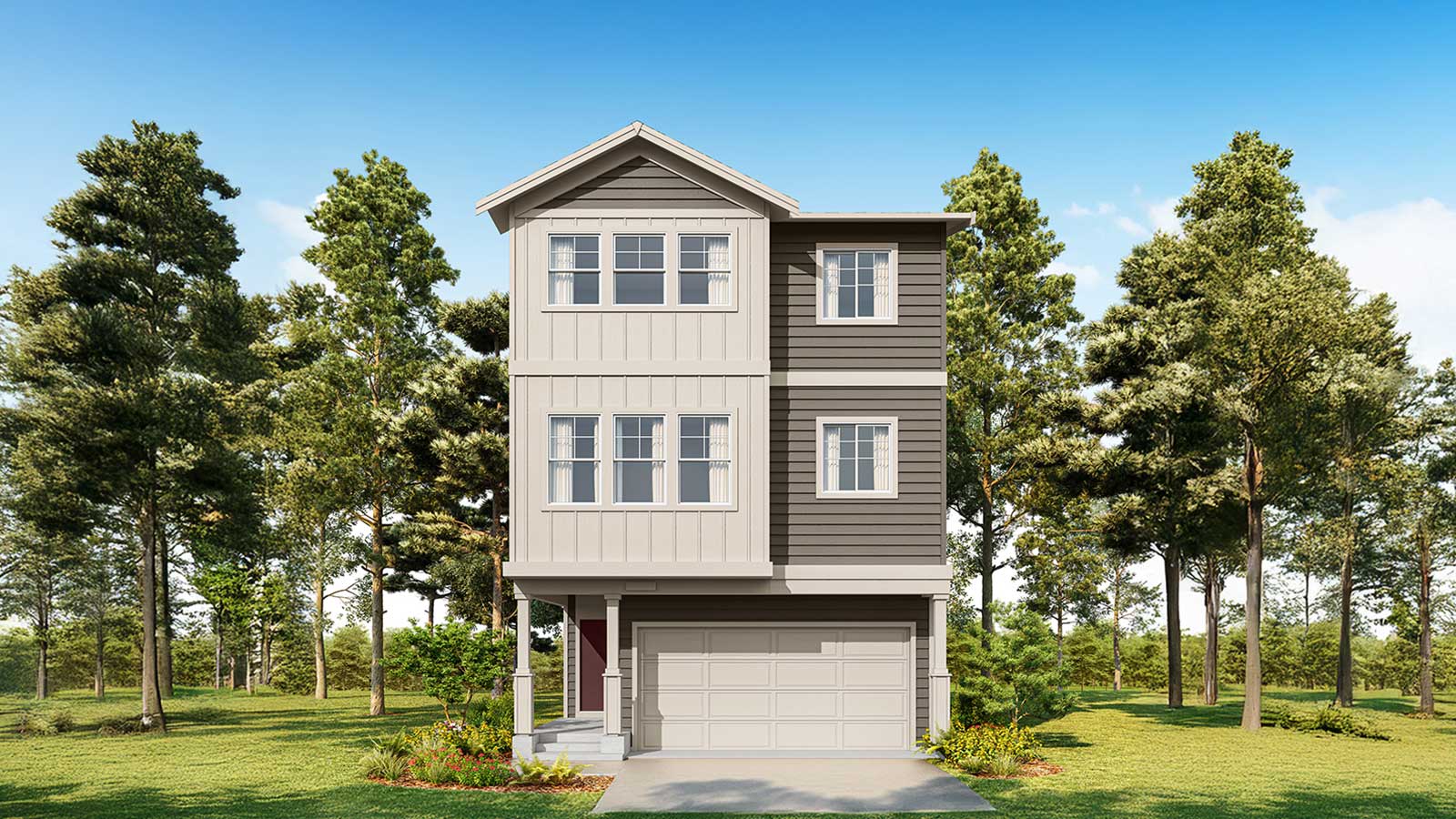 Exterior render of Maple B at Ashton Park