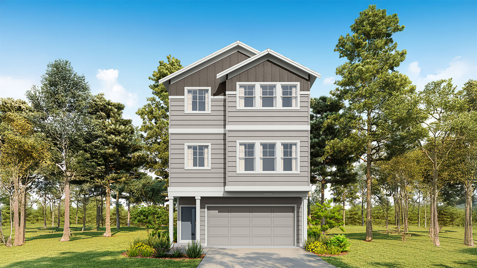 Exterior rendering of Maple A at Ashton Park