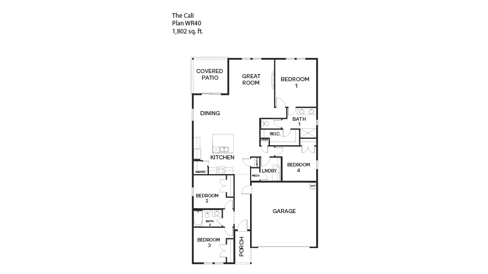 Cali floor plan 2 car garage