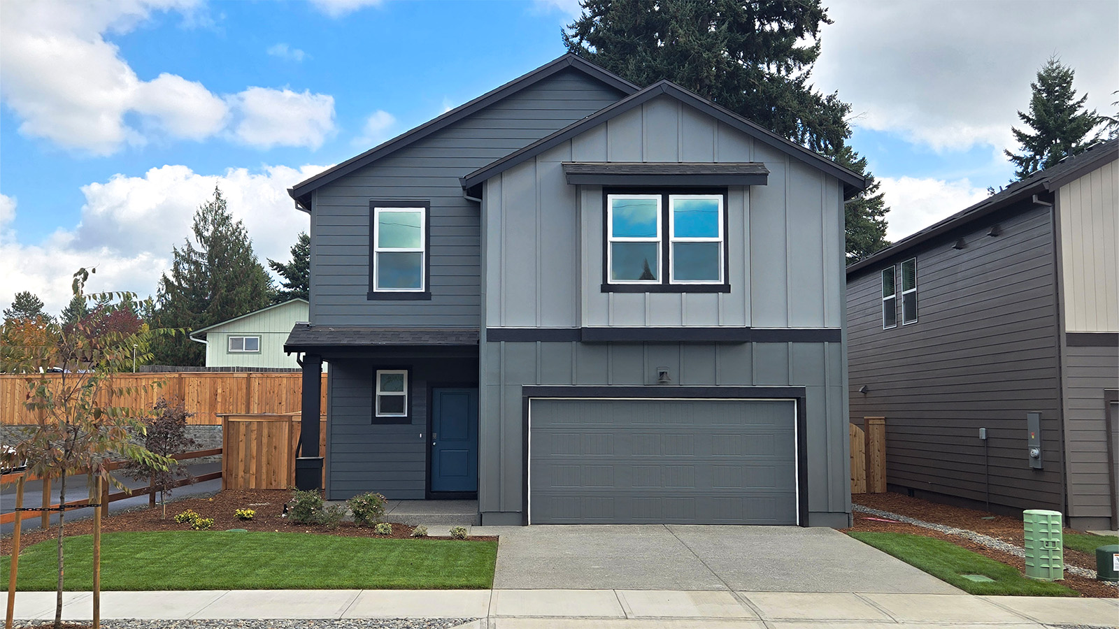 exterior front single-family home with a 2-car garage