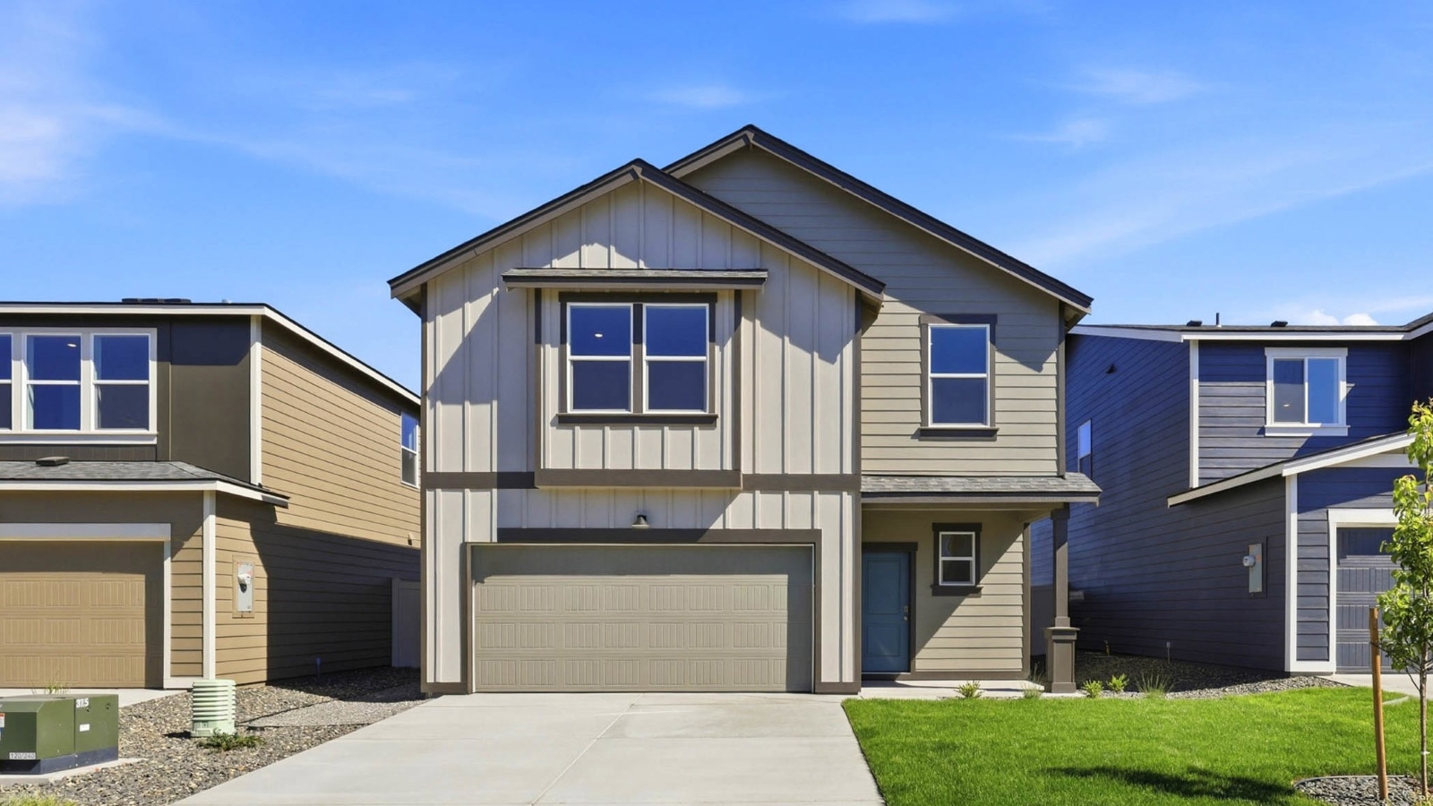 exterior front single-family home with a 2-car garage