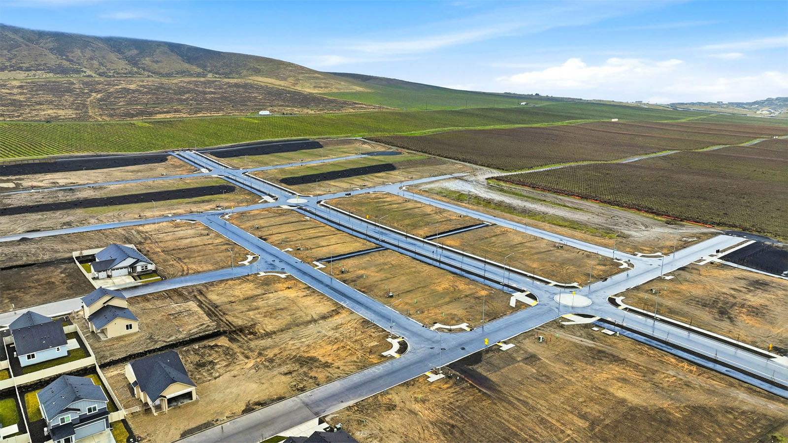 aerial view of land for The Orchards at Goose Ridge Estates