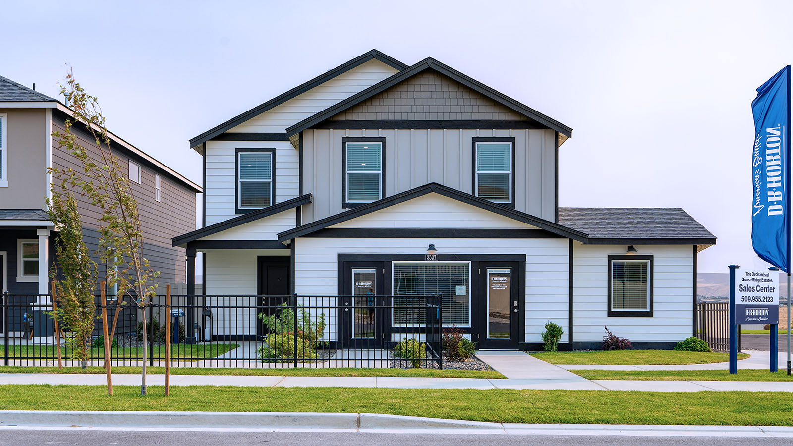 exterior front single-family home with a 3-car garage