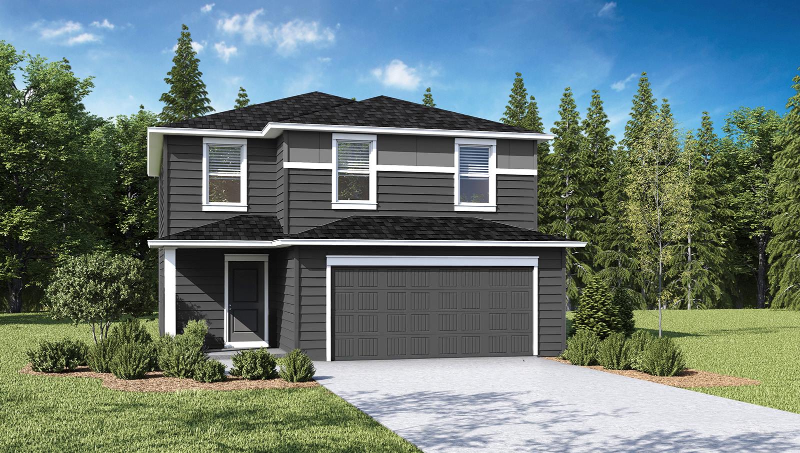 exterior front single-family home with a 2-car garage