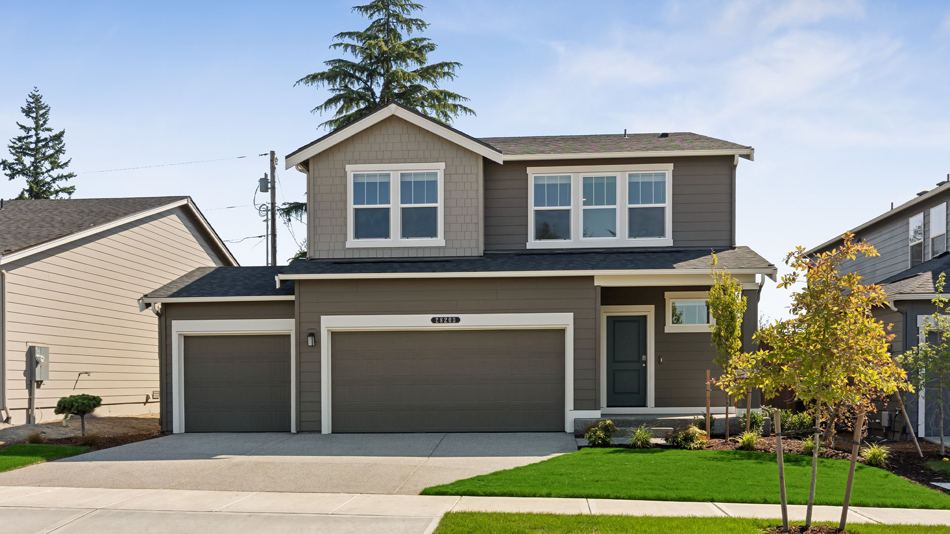 This home — photograph published by the builder