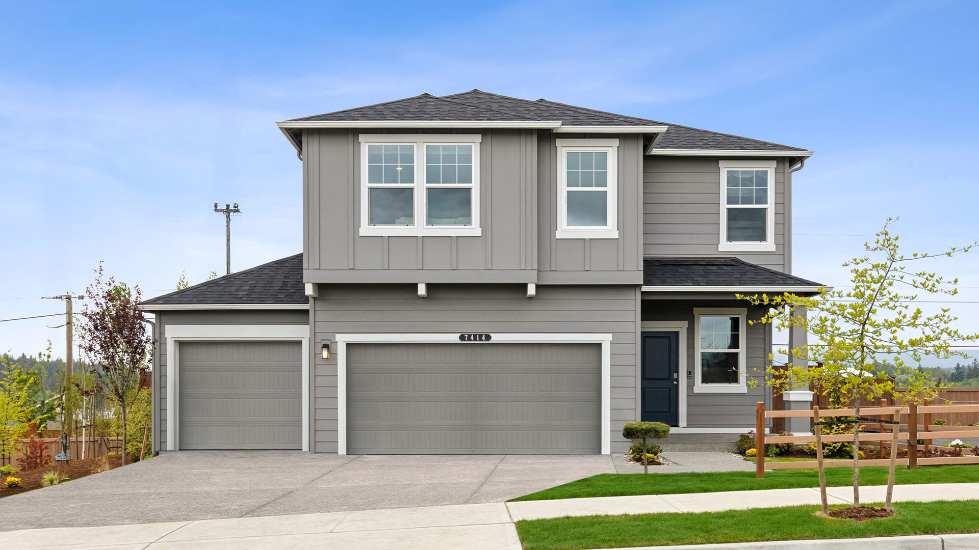 This home — photograph published by the builder