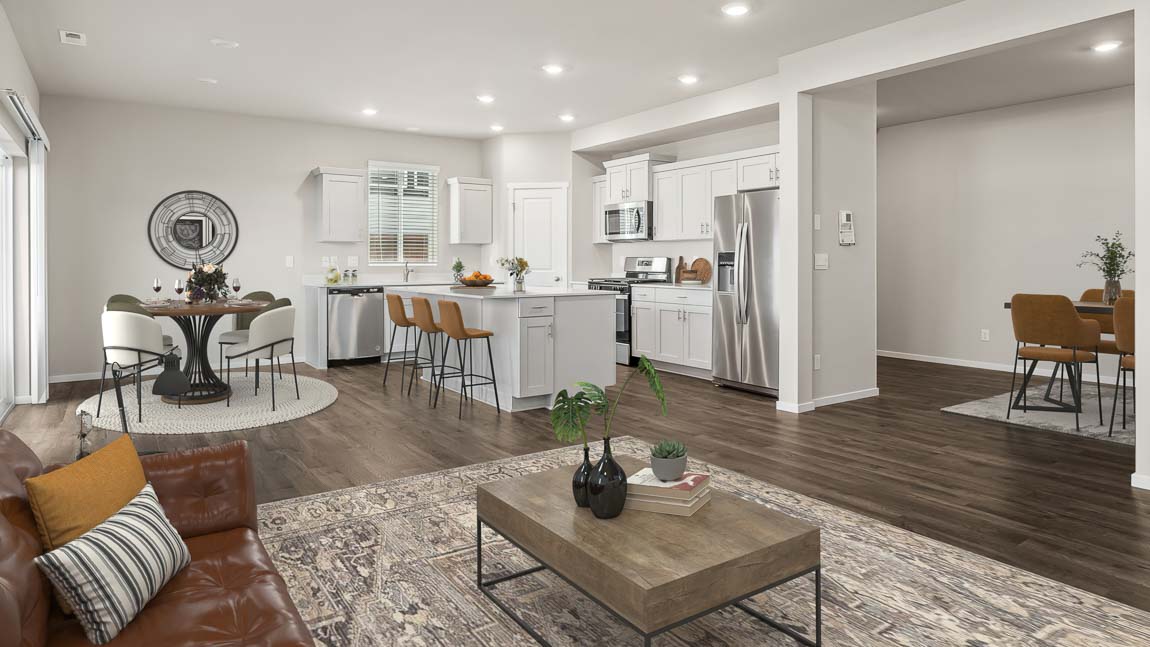 Great room to kitchen